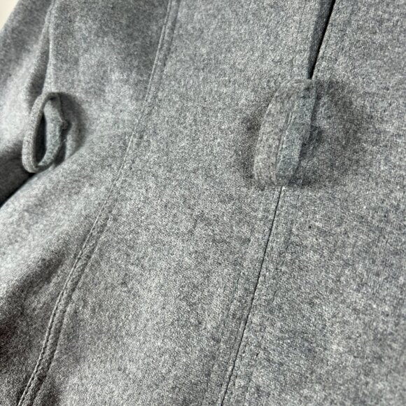 Gently Loved DKNY Women's Size 0 Double-Breasted gray Peacoat Zip Pockets READ - Picture 12 of 16